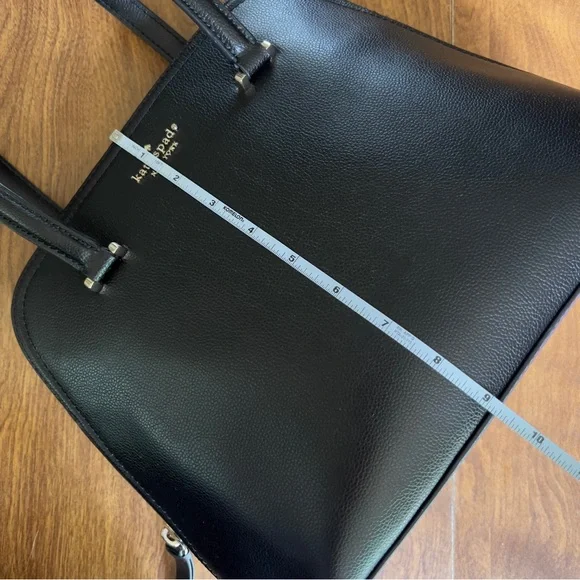 Kate Spade New York Women’s Black Leather Patterson Drive Meduim Satchel Handbag - Picture 8 of 12